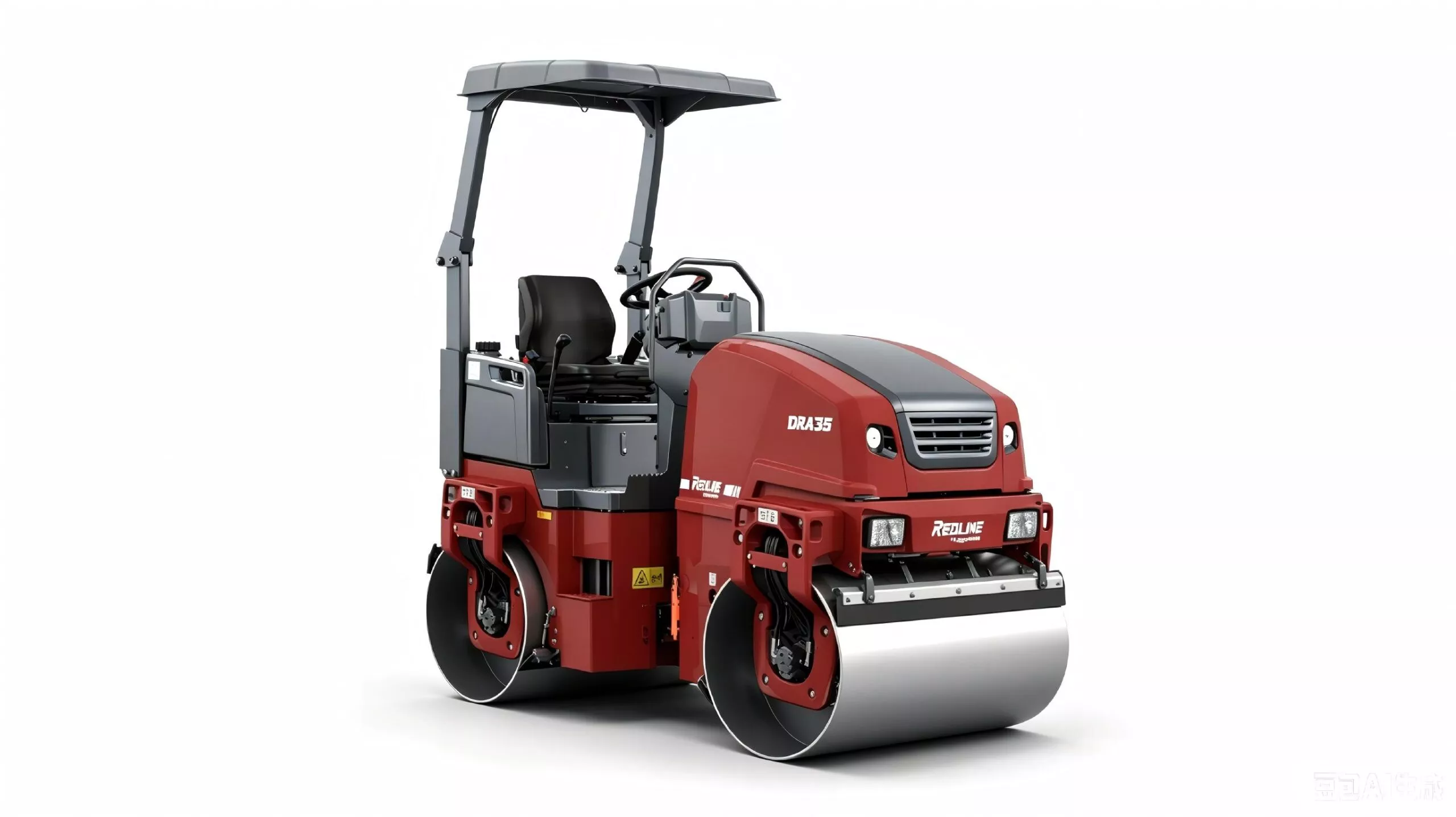 Side-view of Redline DRA35 Mini Compactor Side-view of Redline DRA35 Mini Compactor, To compare with DRA35C Mini Compactor