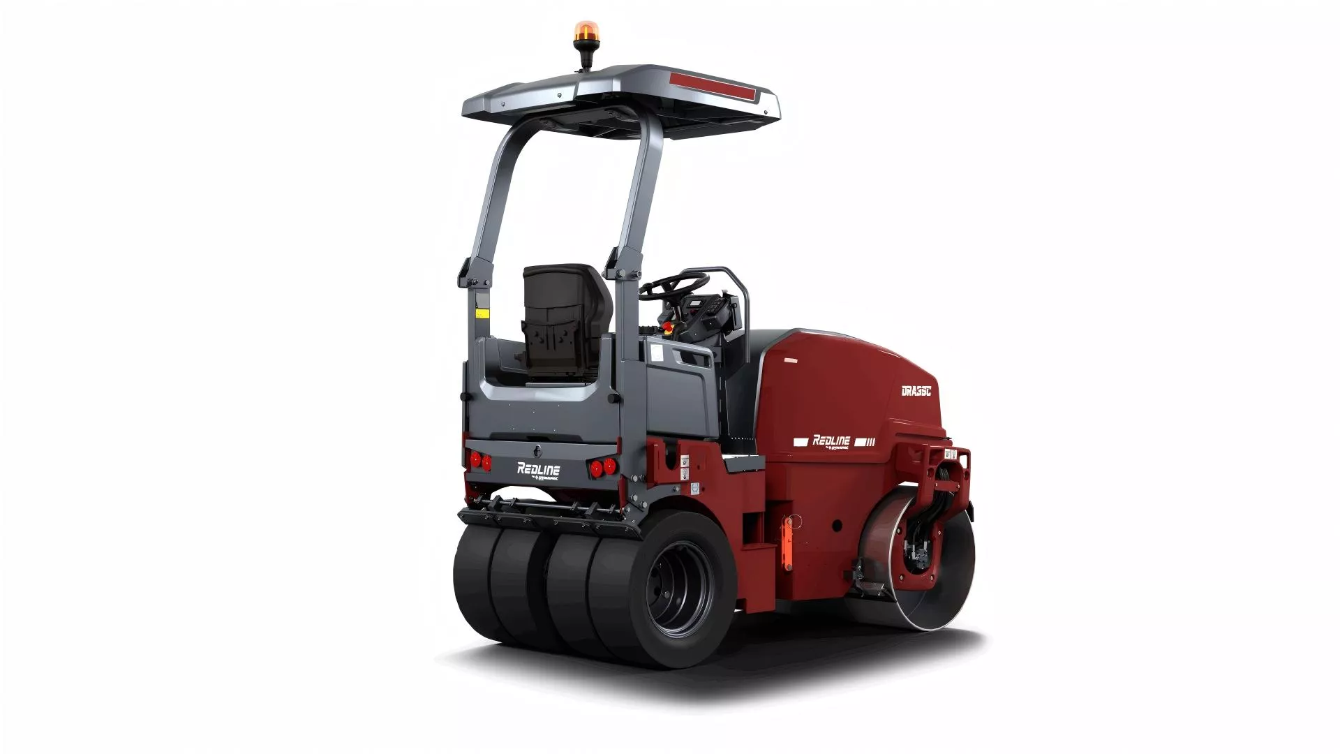 Side-view of Redline DRA35C Mini Compactor Side-view of Redline DRA35C Mini Compactor, to Compare with Redline DRA35 Mini Compactor